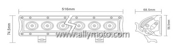 60W LED Light Bar 2058